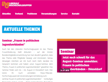 Tablet Screenshot of liberale-hochschulgruppen.de